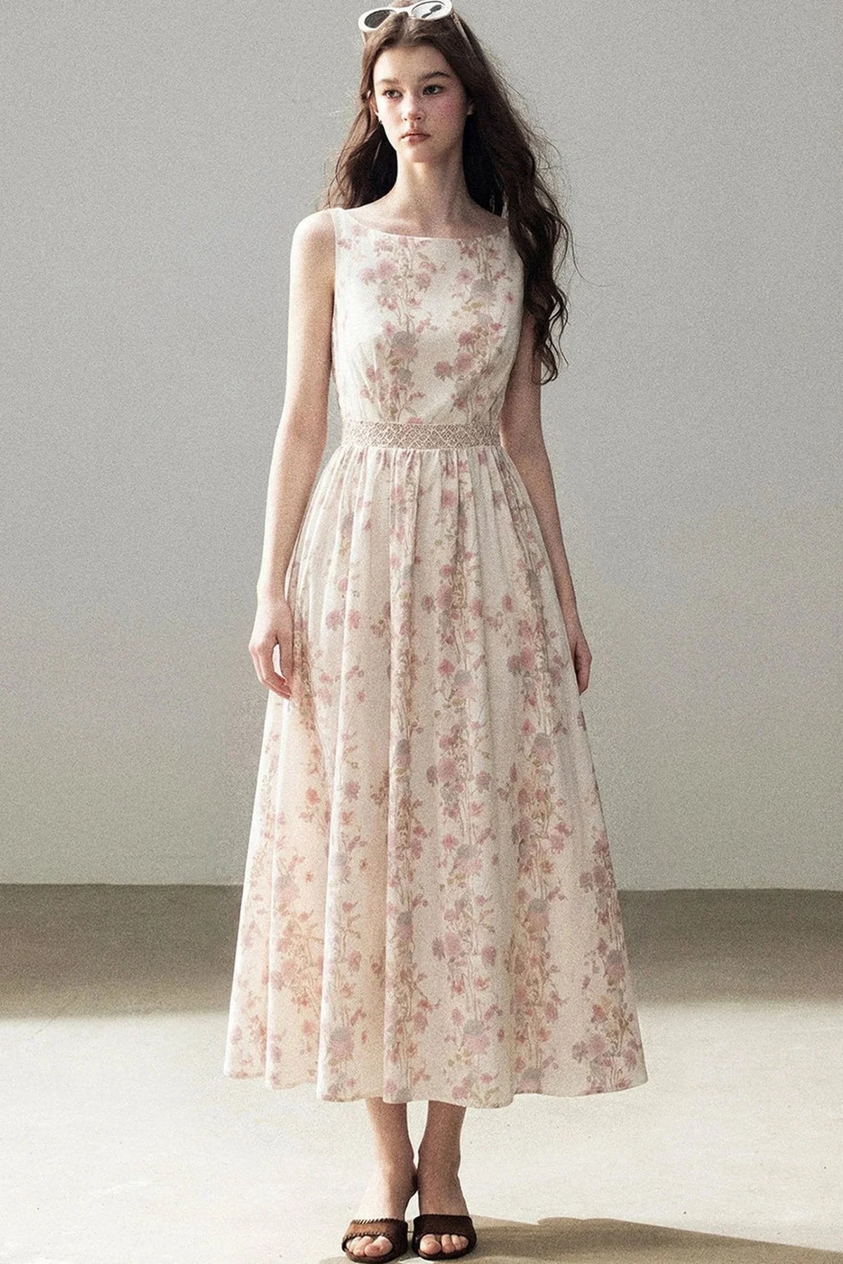 Sleeveless Floral Dress