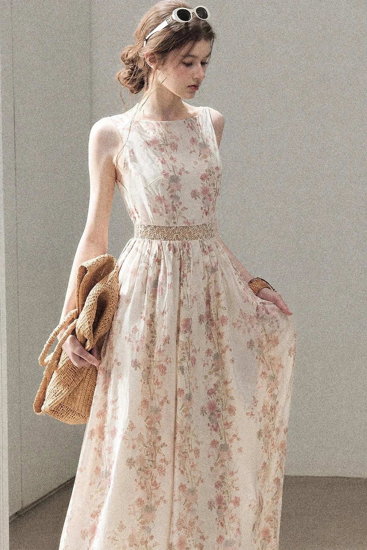 Sleeveless Floral Dress