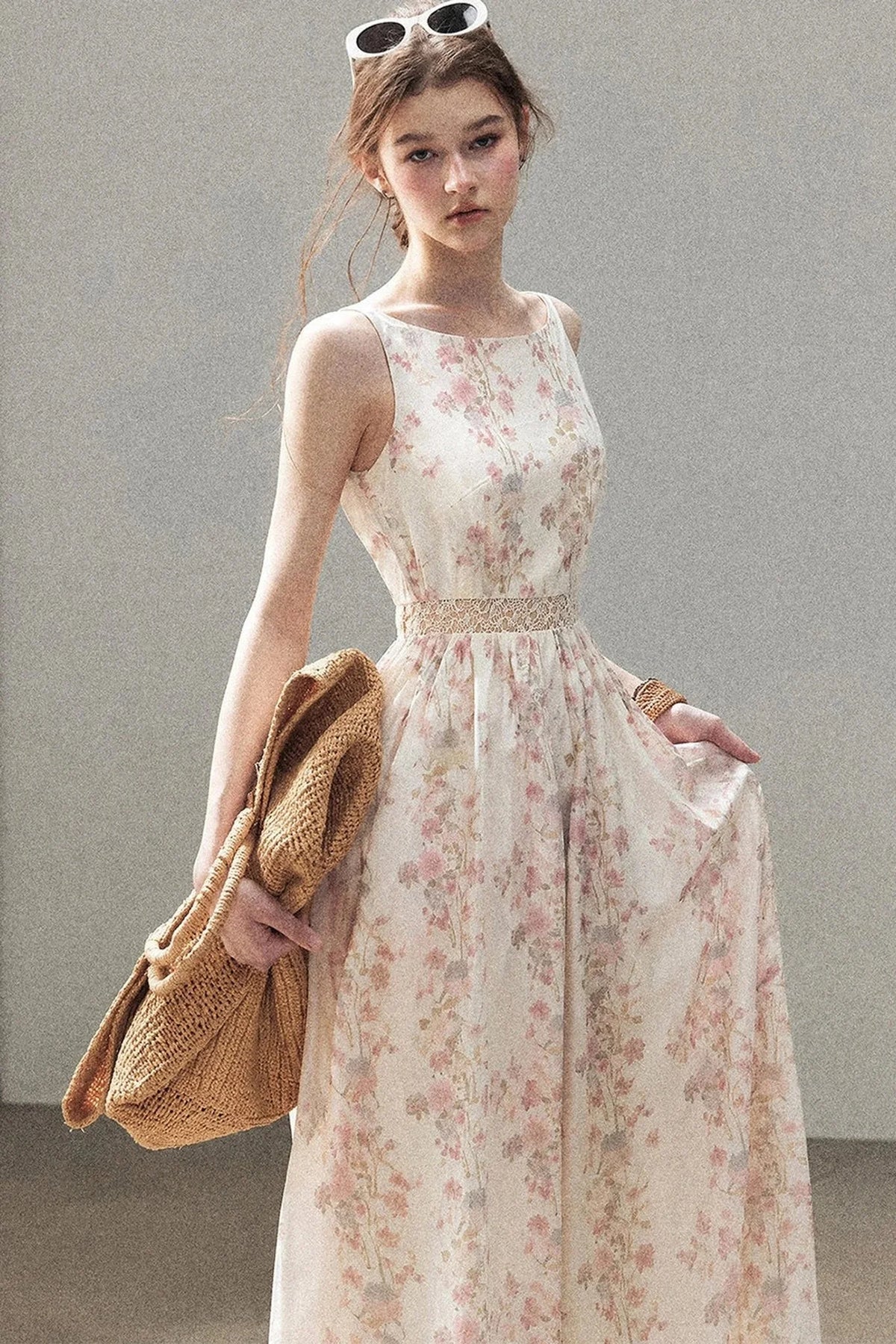 Sleeveless Floral Dress