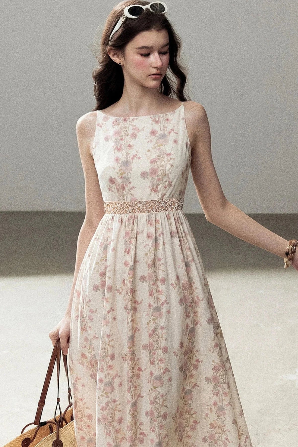 Sleeveless Floral Dress
