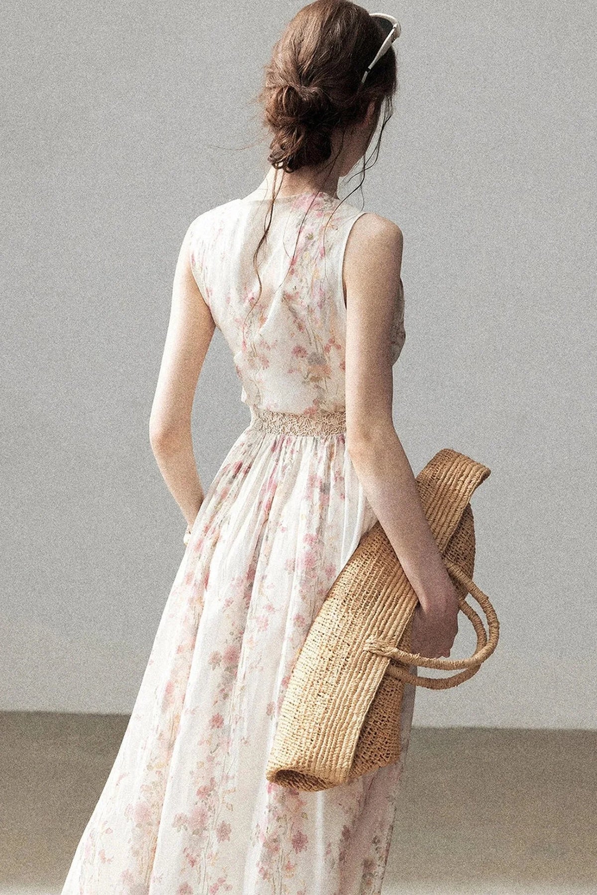 Sleeveless Floral Dress