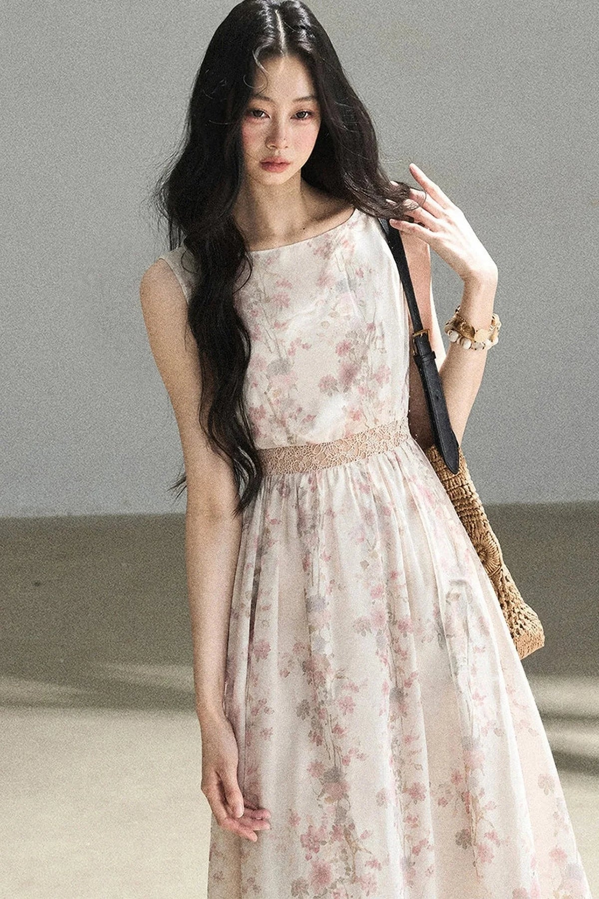 Sleeveless Floral Dress