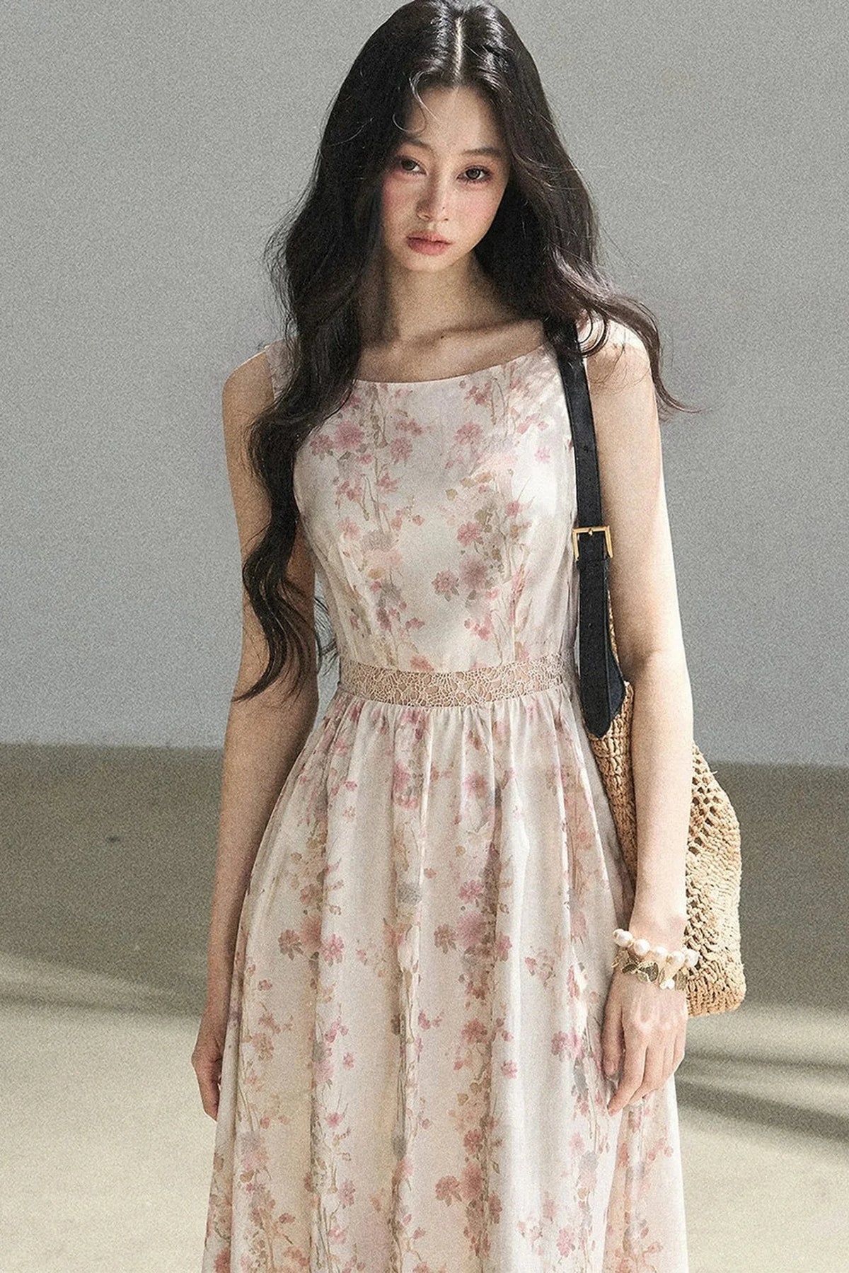 Sleeveless Floral Dress