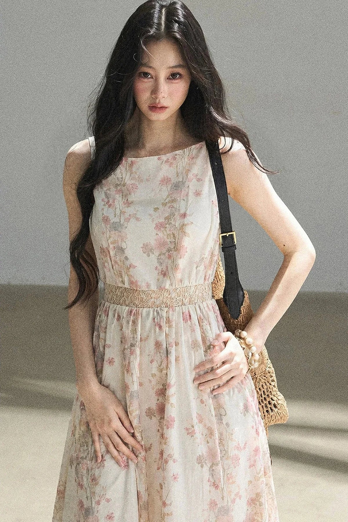 Sleeveless Floral Dress