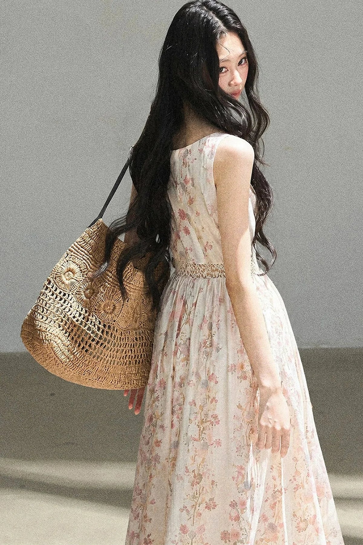 Sleeveless Floral Dress