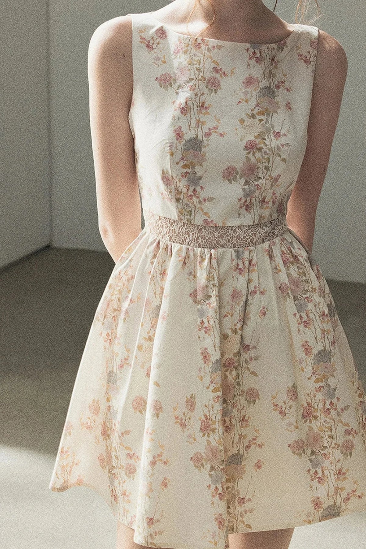 Sleeveless Floral Dress