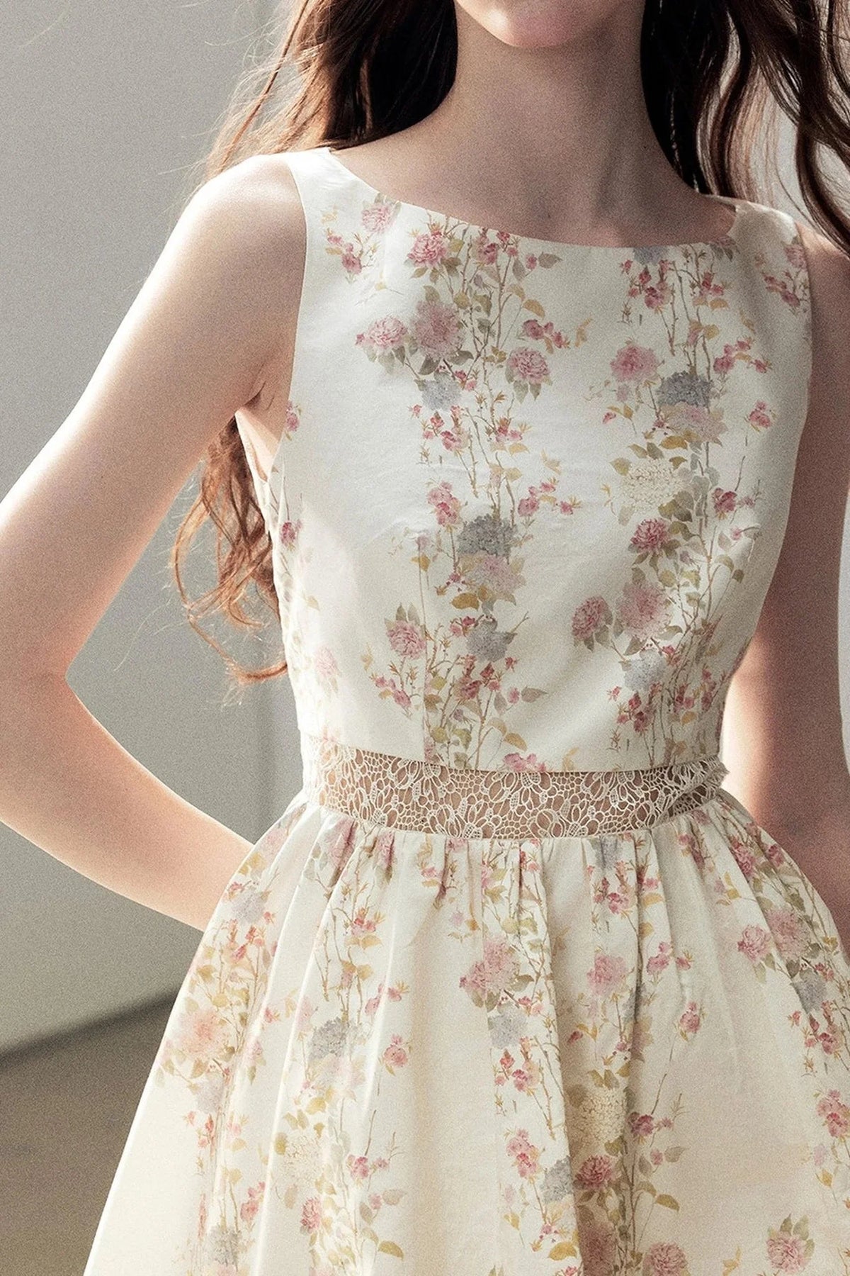 Sleeveless Floral Dress