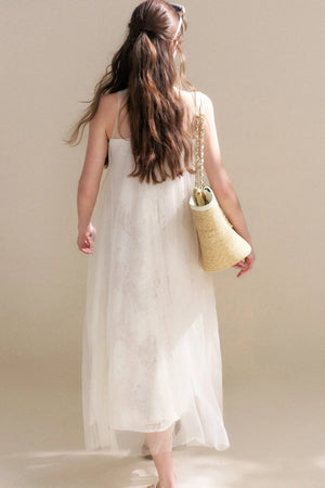 Sleeveless Floral Lace Dress