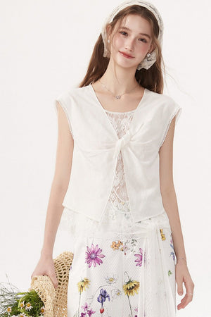 Sleeveless Linen Blouse