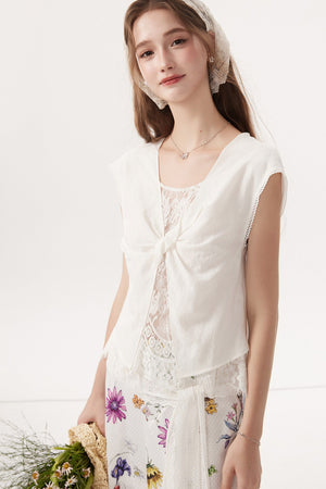 Sleeveless Linen Blouse
