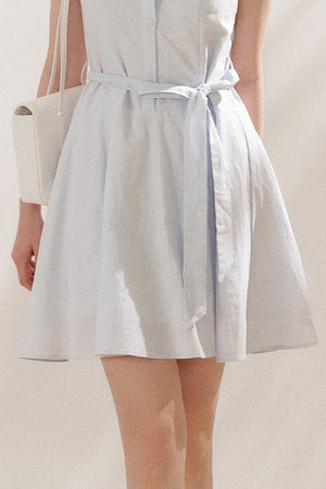 Sleeveless Linen Cotton Lace Polo Dress