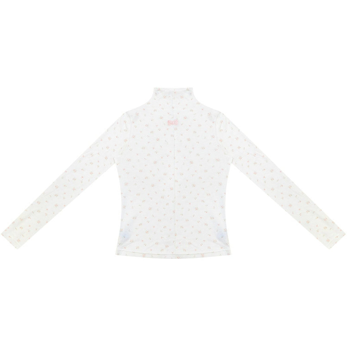 Slightly Sheer Floral Long Sleeve Knit Base Shirt