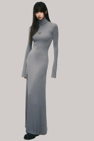 Slim Fit Bell Sleeve Midi Dress