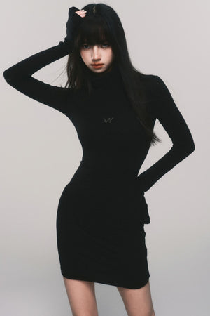 Slim Fit Bell Sleeve Midi Dress