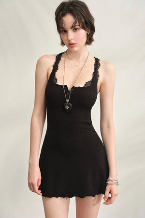 Slim Fit Cardigan and Tank Dress Set-Up