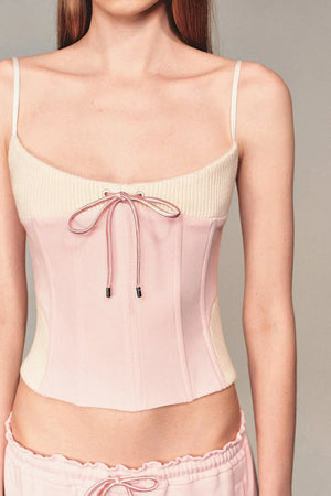 Slim-Fit Color-Block Camisole and Pants Set-Up