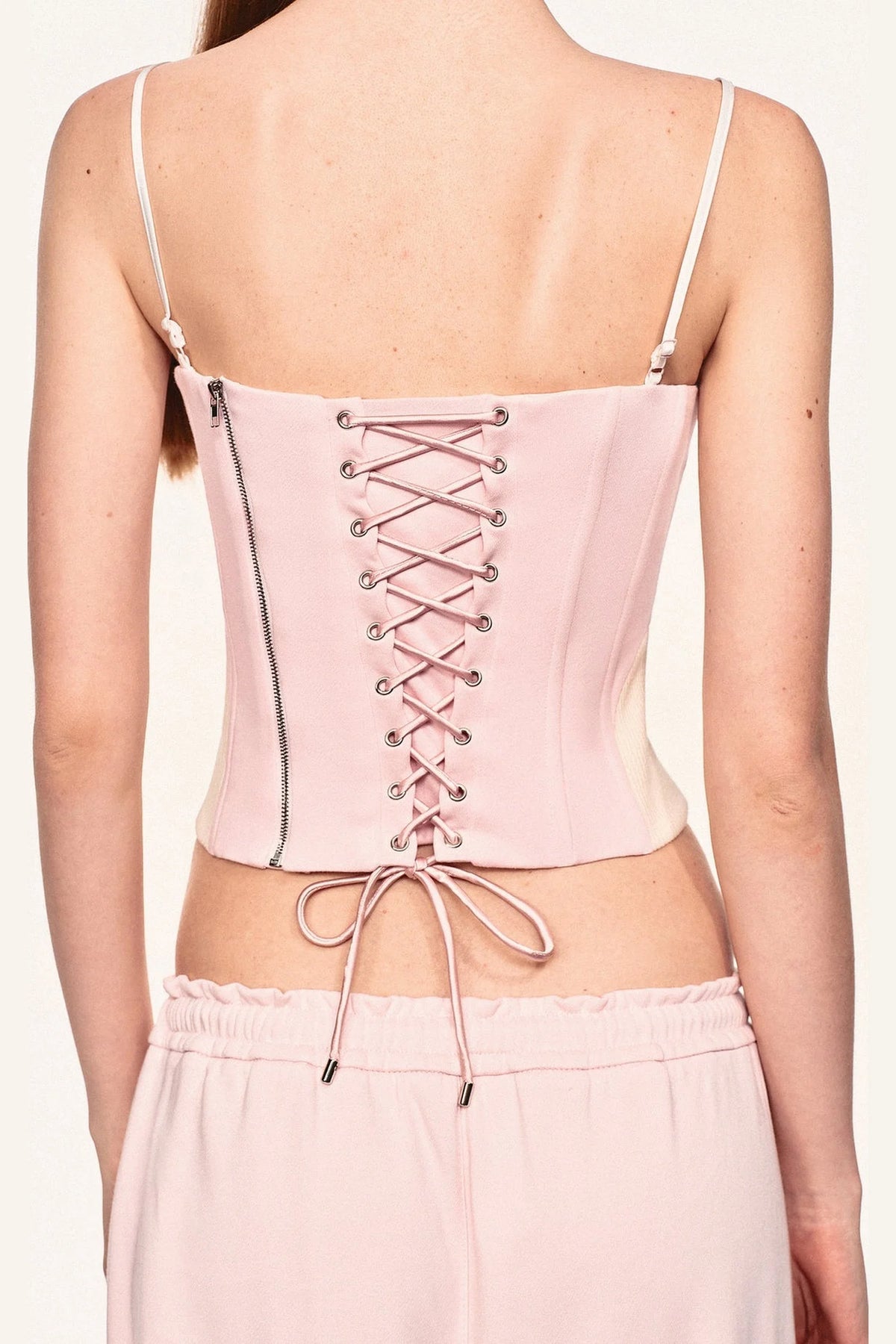 Slim-Fit Color-Block Camisole and Pants Set-Up
