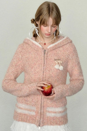 Slim Fit Hooded Knit Sweater