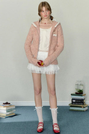 Slim Fit Hooded Knit Sweater
