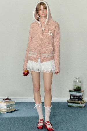 Slim Fit Hooded Knit Sweater
