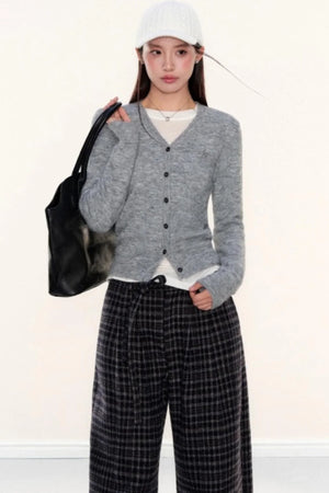 Slim-Fit Knitted Cardigan