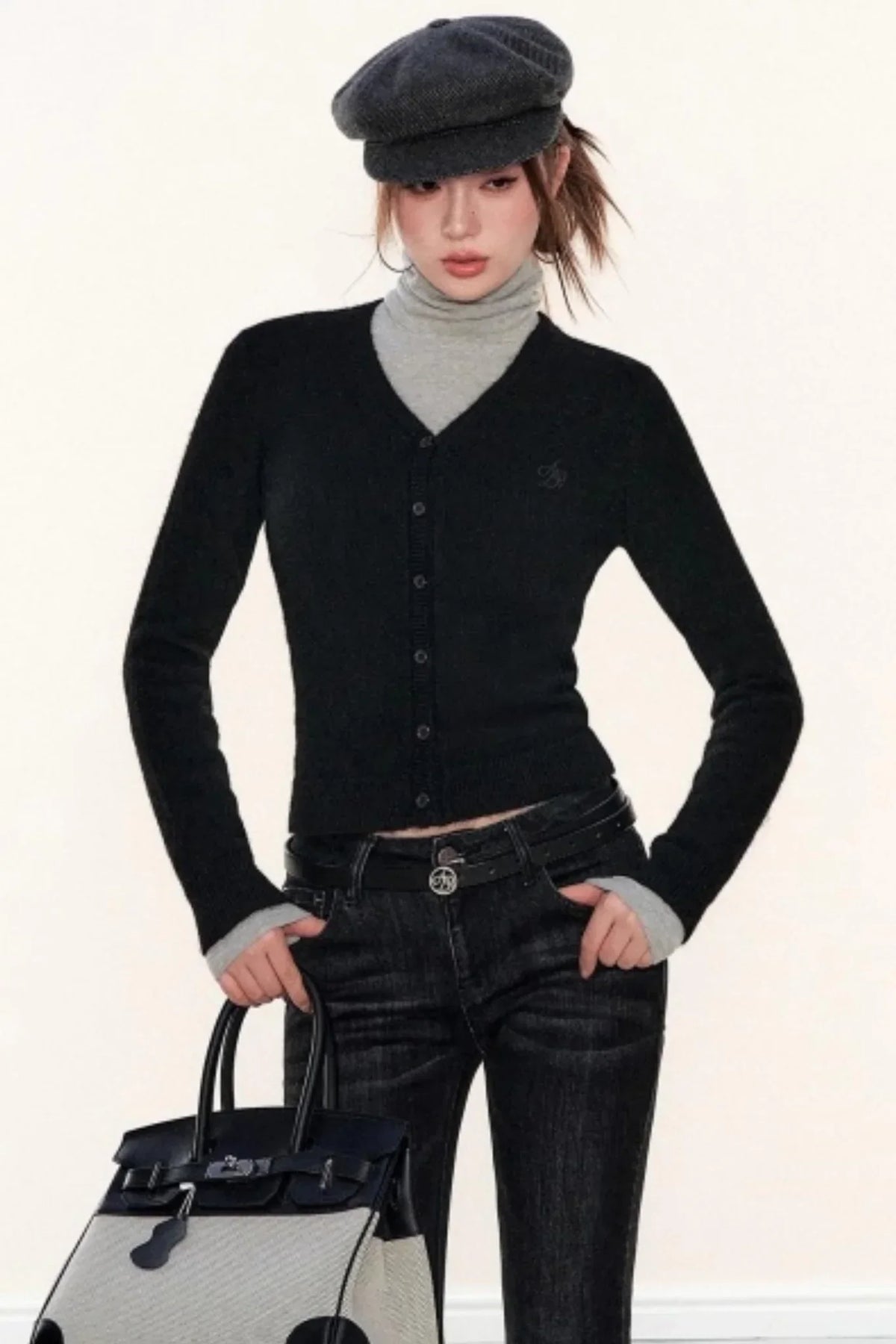 Slim-Fit Knitted Cardigan