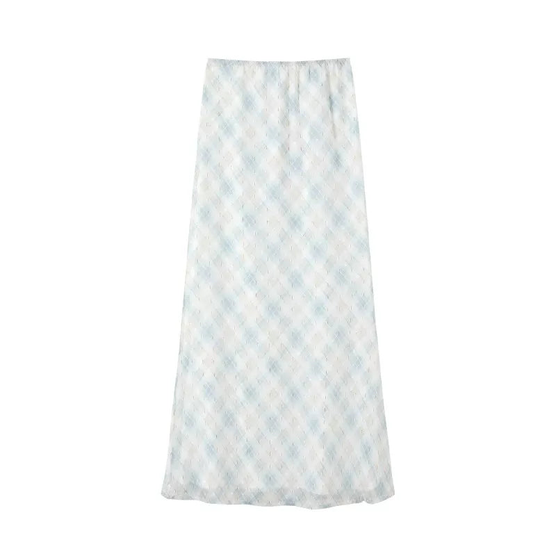 Slim Fit Knitted Lace-Up Top Skirt Set-Up