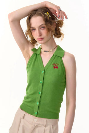 Slim Fit Knitted Vest