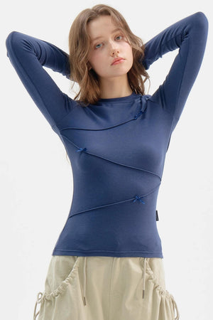 Slim Fit Retro Bow T-Shirt