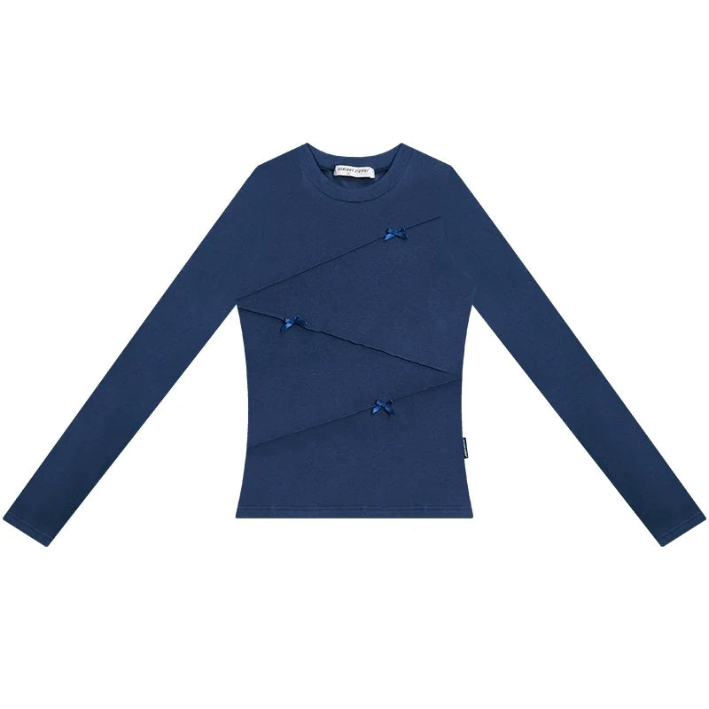 Slim Fit Retro Bow T-Shirt