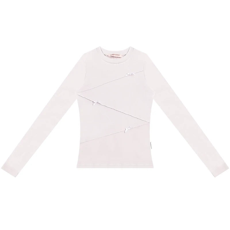Slim Fit Retro Bow T-Shirt