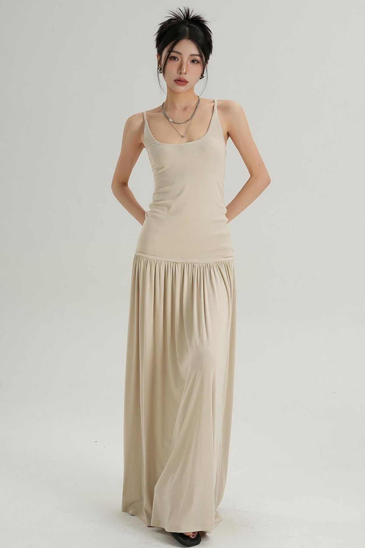 Slim Fit Suspender Dress