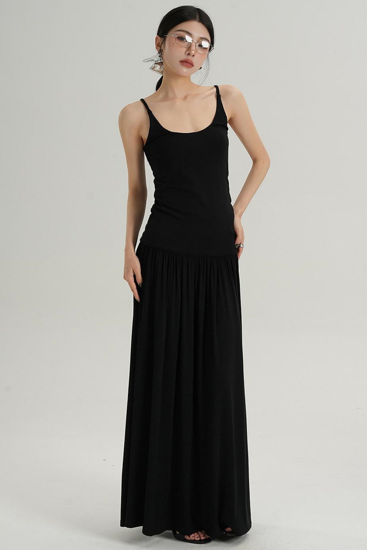 Slim Fit Suspender Dress