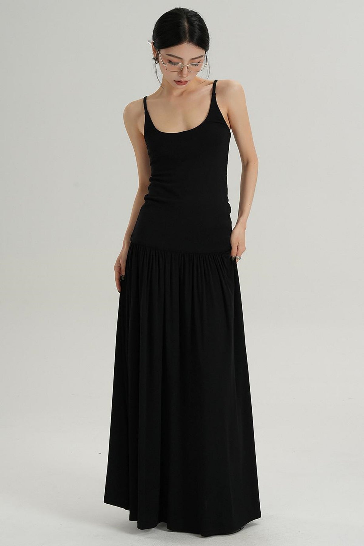 Slim Fit Suspender Dress