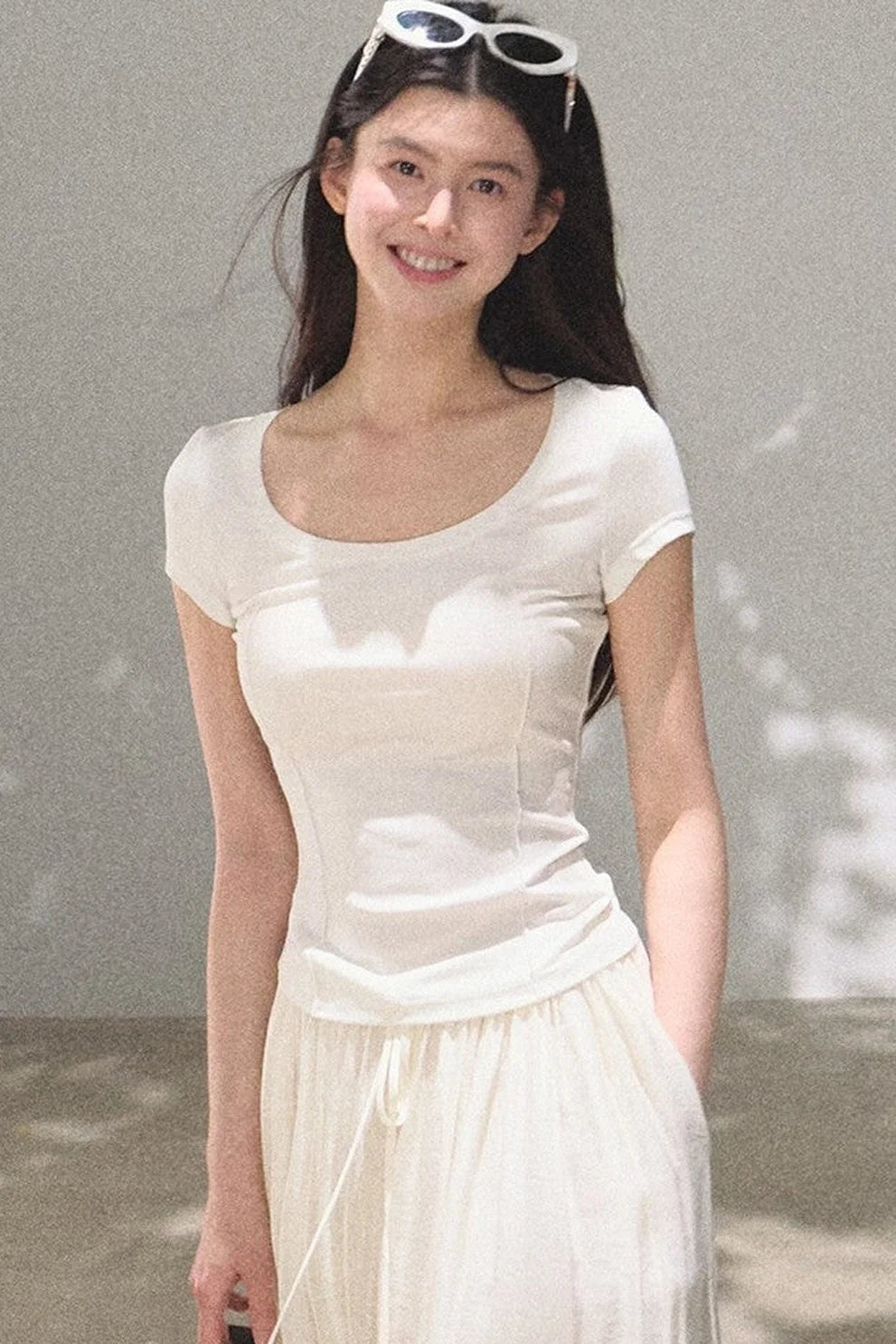 Slim-Fit U-Neck Lyocell Top
