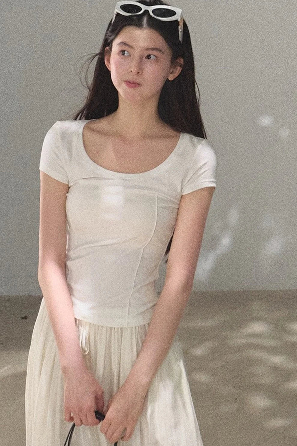 Slim-Fit U-Neck Lyocell Top
