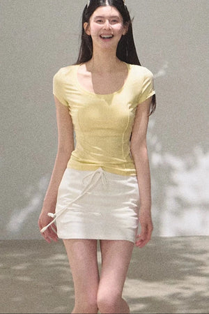 Slim-Fit U-Neck Lyocell Top