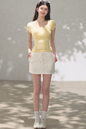 Slim-Fit U-Neck Lyocell Top