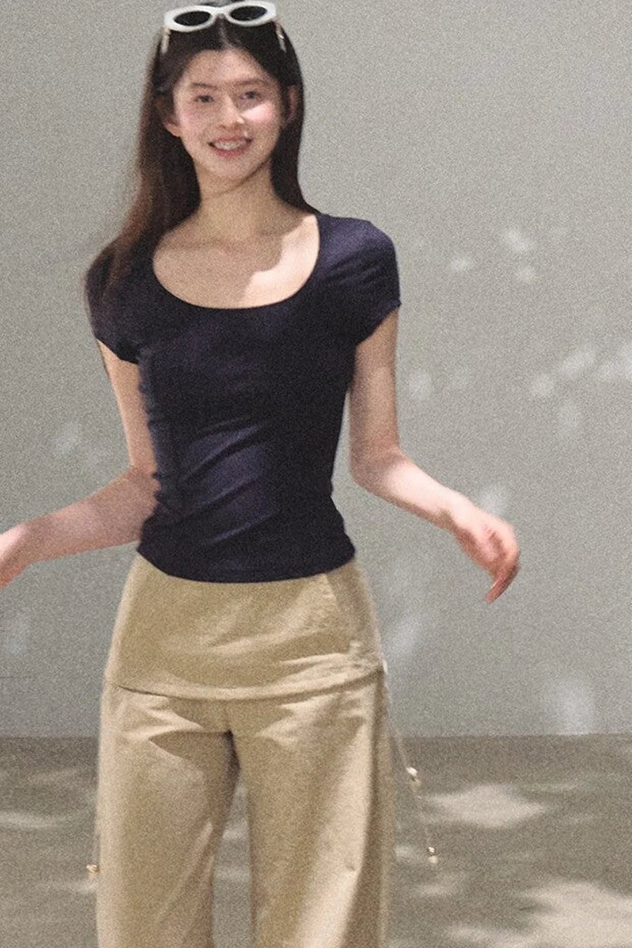 Slim-Fit U-Neck Lyocell Top