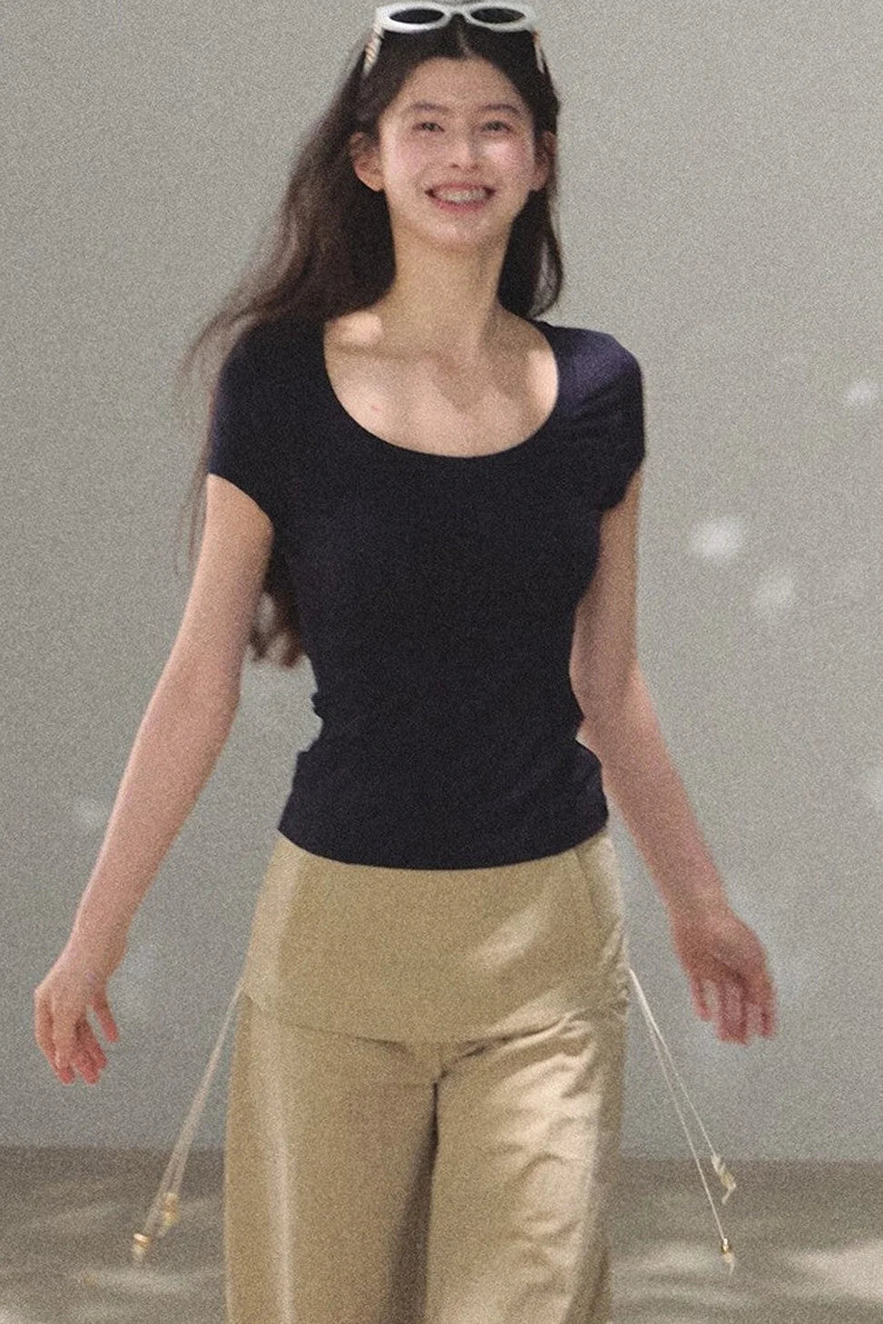Slim-Fit U-Neck Lyocell Top