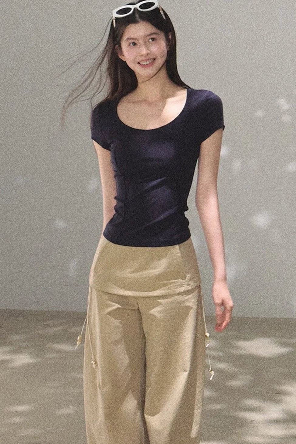 Slim-Fit U-Neck Lyocell Top
