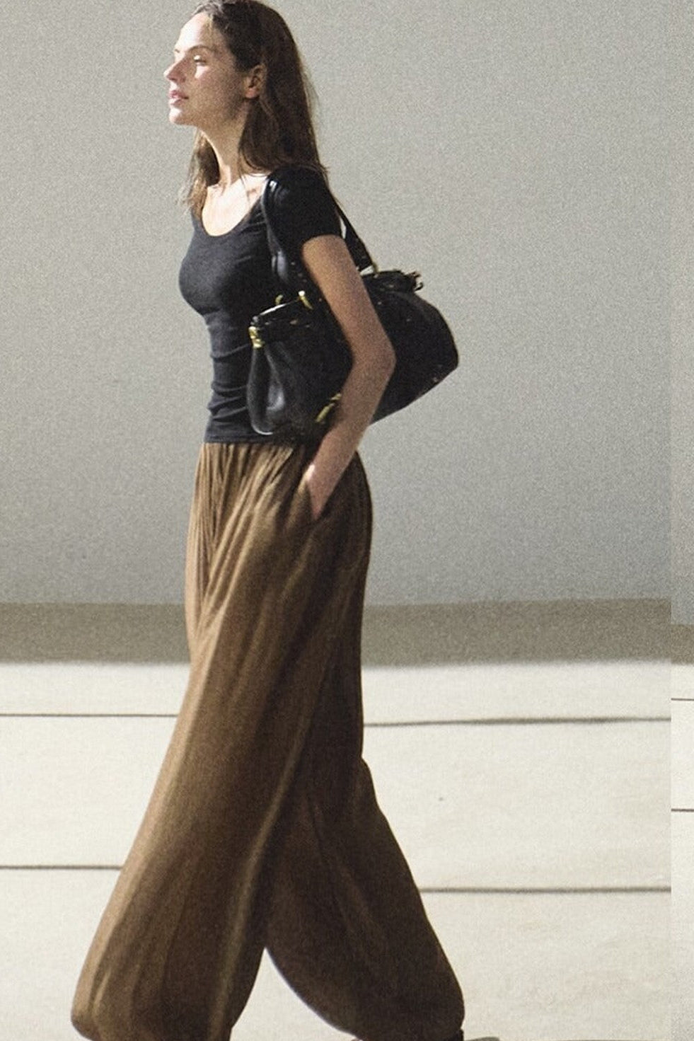 Slim-Fit U-Neck Lyocell Top