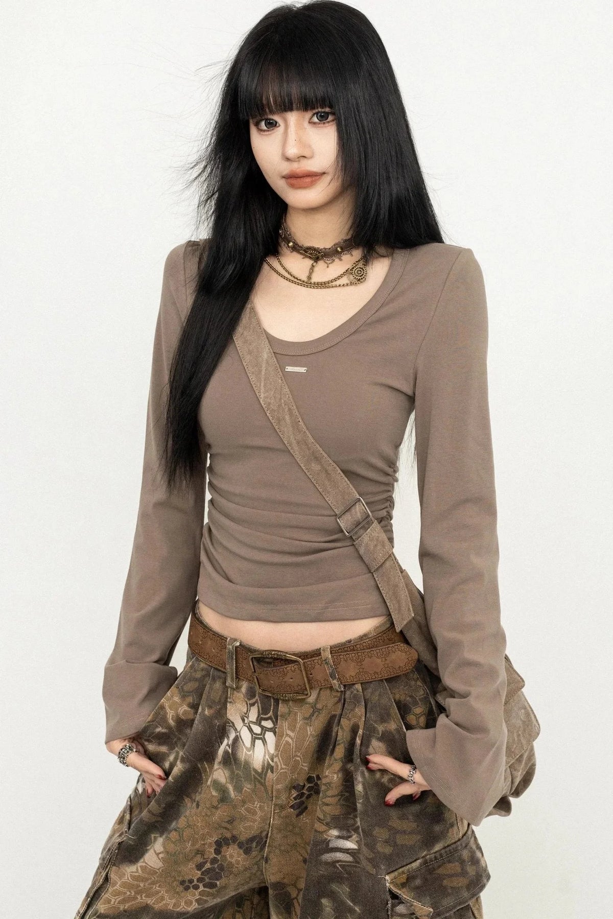 Slim Flare Sleeve Tee