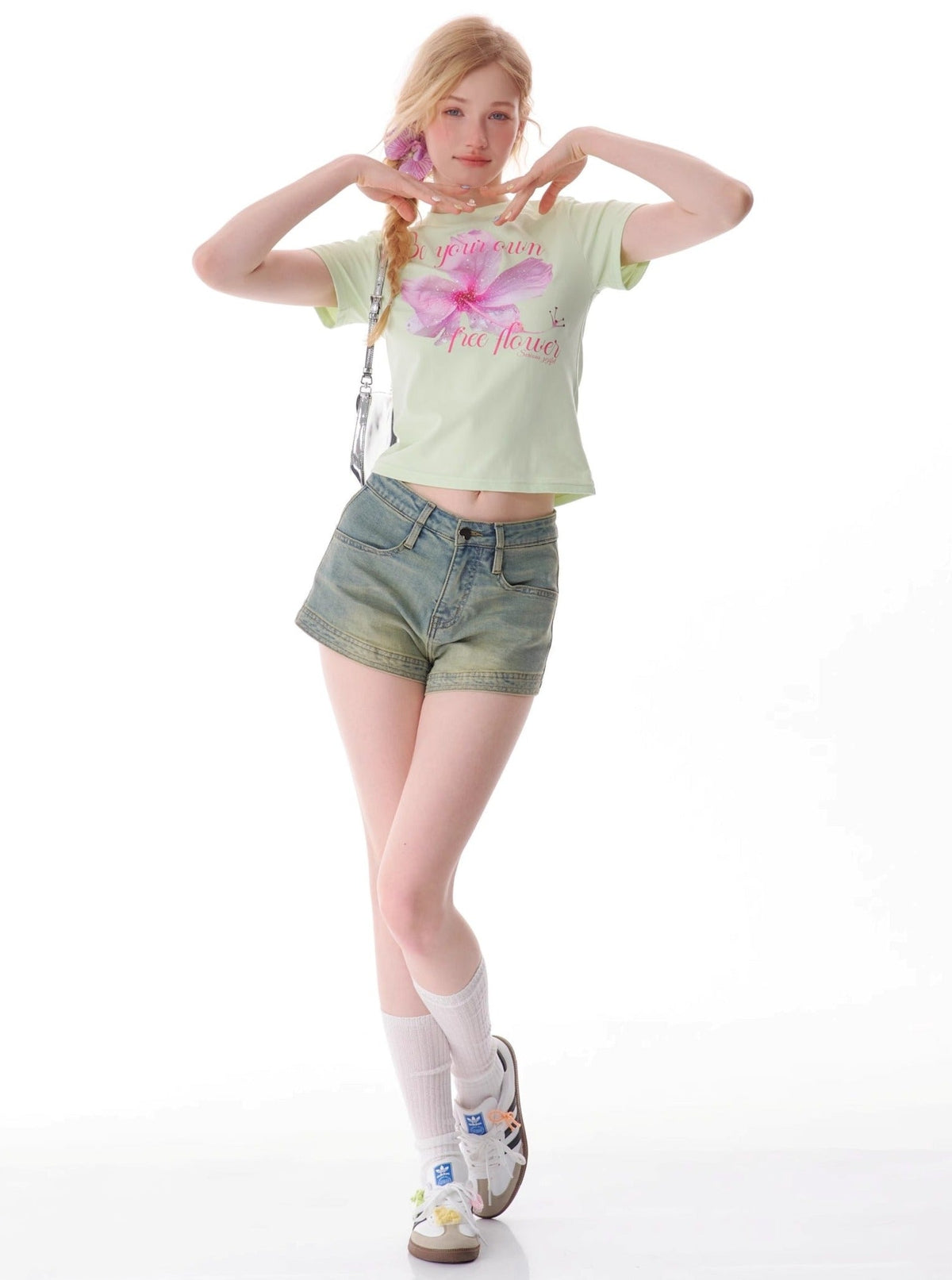 Slim Floral Print Round Neck T-Shirt