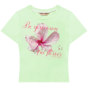 Slim Floral Print Round Neck T-Shirt