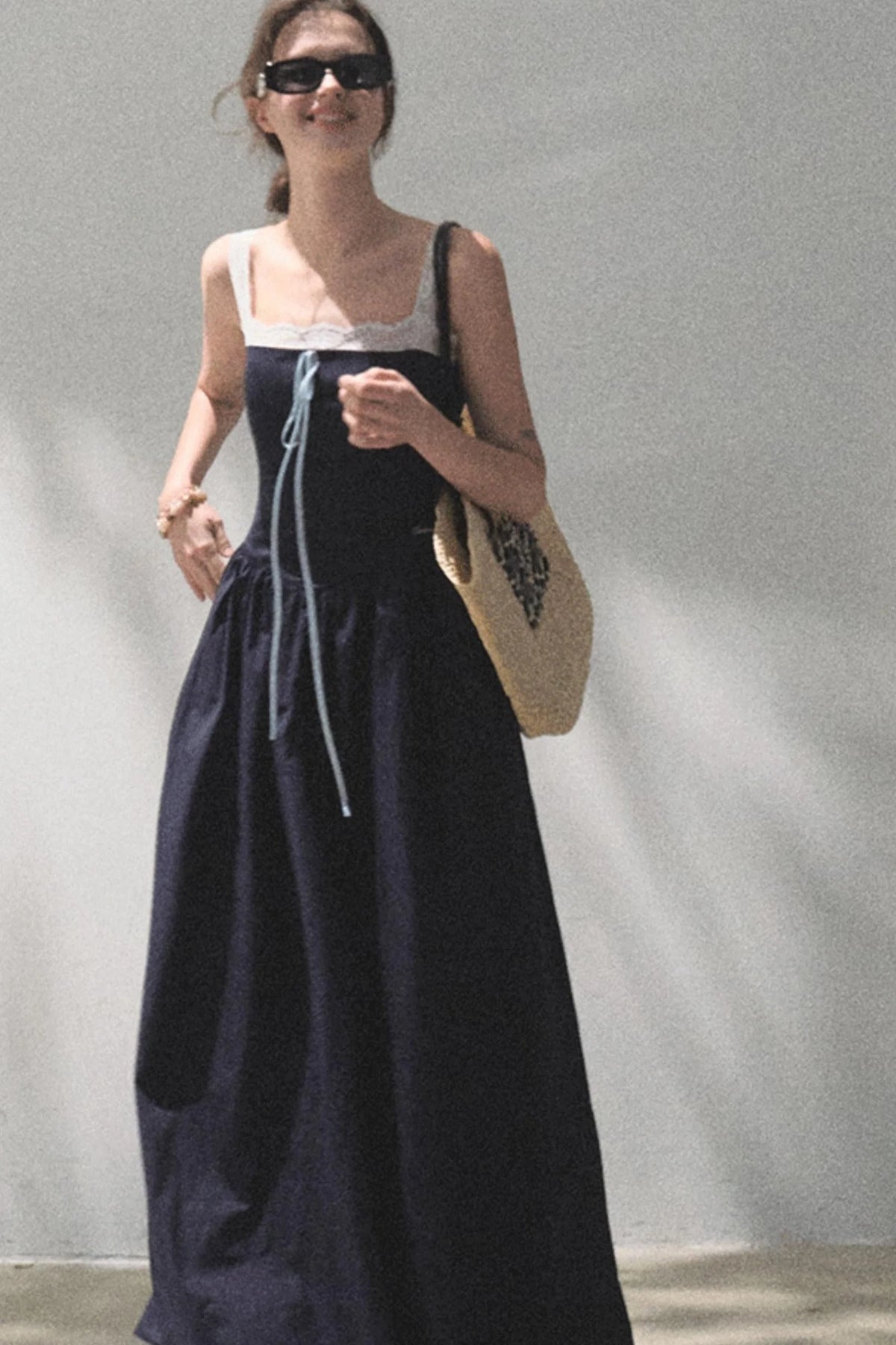 Slim Halter Tencel Hemp Dress
