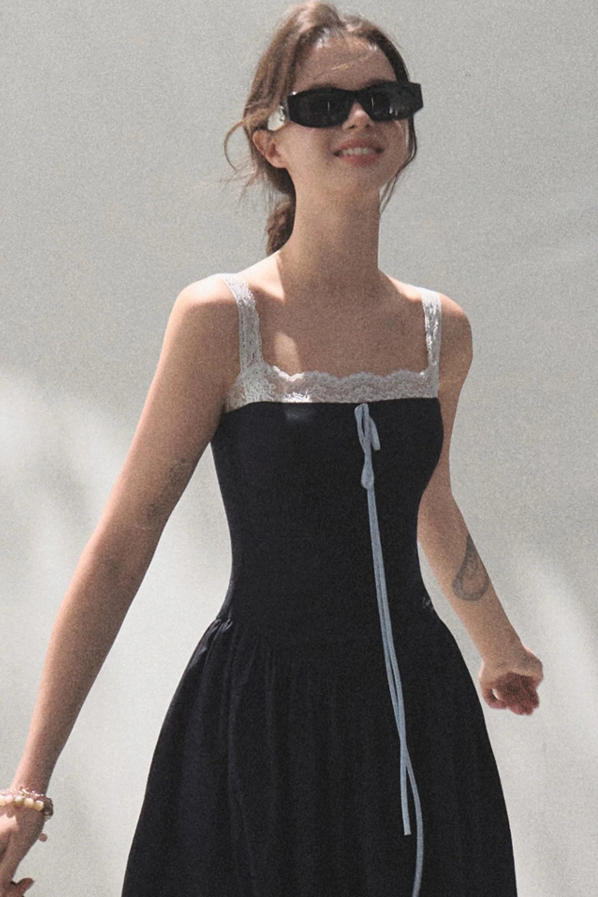 Slim Halter Tencel Hemp Dress