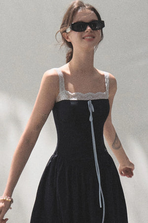 Slim Halter Tencel Hemp Dress