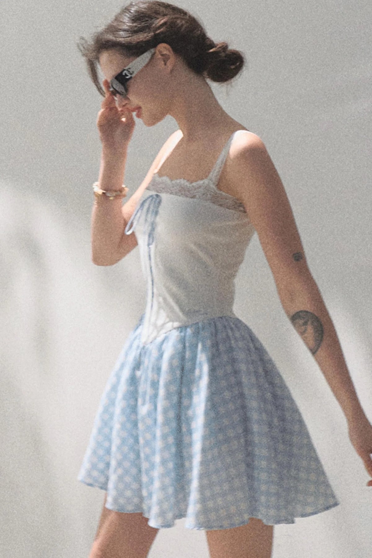 Slim Halter Tencel Hemp Dress