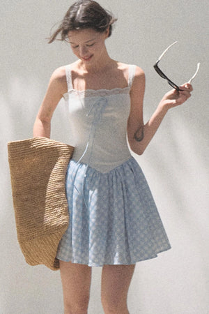 Slim Halter Tencel Hemp Dress